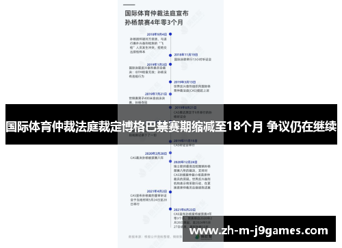 国际体育仲裁法庭裁定博格巴禁赛期缩减至18个月 争议仍在继续